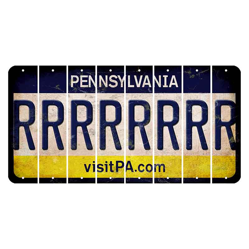 Pennsylvania vistiPA Cut License Plate Strips (Set of 8) R