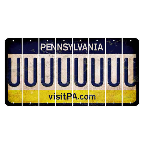 Pennsylvania vistiPA Cut License Plate Strips (Set of 8) U