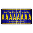 Pennsylvania Youve Got a Friend Cut License Plate Strips (Set of 8) A