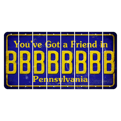 Pennsylvania Youve Got a Friend Cut License Plate Strips (Set of 8) B