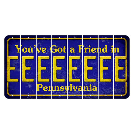 Pennsylvania Youve Got a Friend Cut License Plate Strips (Set of 8) E