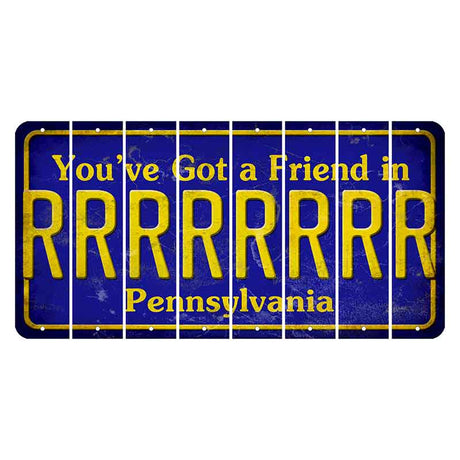 Pennsylvania Youve Got a Friend Cut License Plate Strips (Set of 8) R