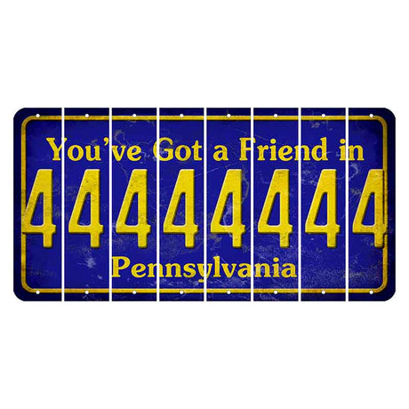 Pennsylvania Youve Got a Friend Cut License Plate Strips (Set of 8) 4