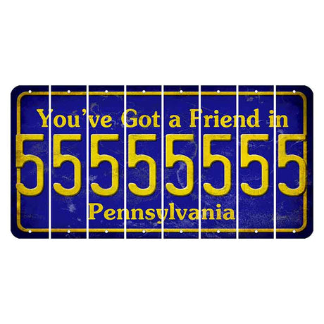 Pennsylvania Youve Got a Friend Cut License Plate Strips (Set of 8) 5