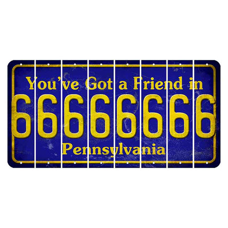 Pennsylvania Youve Got a Friend Cut License Plate Strips (Set of 8) 6