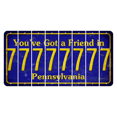 Pennsylvania Youve Got a Friend Cut License Plate Strips (Set of 8) 7