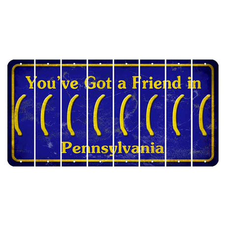 Pennsylvania Youve Got a Friend Cut License Plate Strips (Set of 8) Parenthesis - Left