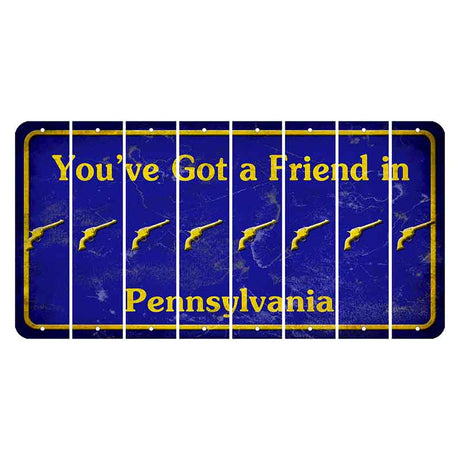 Pennsylvania Youve Got a Friend Cut License Plate Strips (Set of 8) Revolver