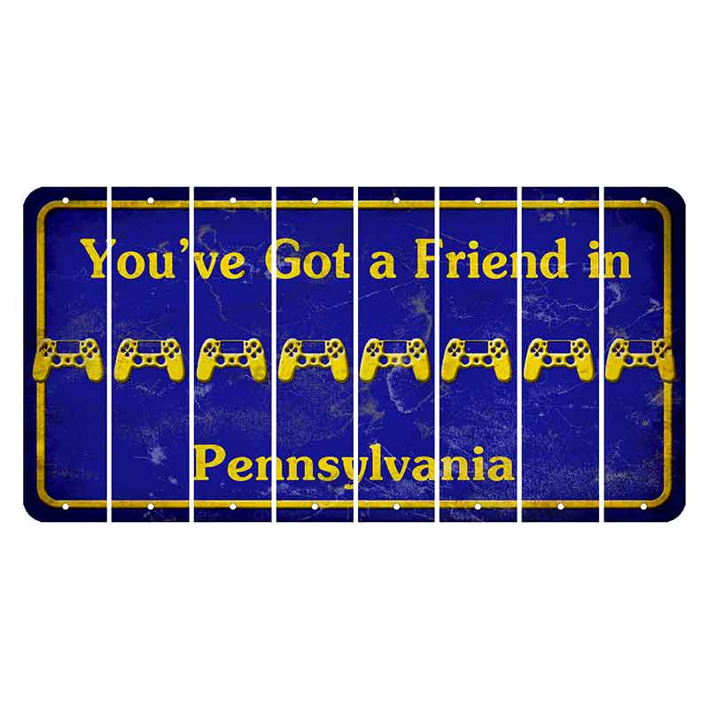 Pennsylvania Youve Got a Friend Cut License Plate Strips (Set of 8) PS Controller