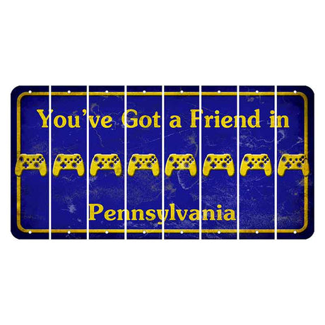 Pennsylvania Youve Got a Friend Cut License Plate Strips (Set of 8) X Controller