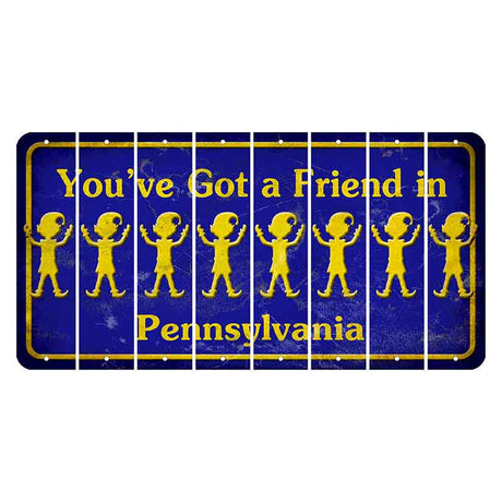 Pennsylvania Youve Got a Friend Cut License Plate Strips (Set of 8) Elf