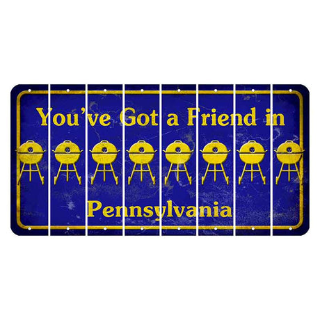 Pennsylvania Youve Got a Friend Cut License Plate Strips (Set of 8) Grill