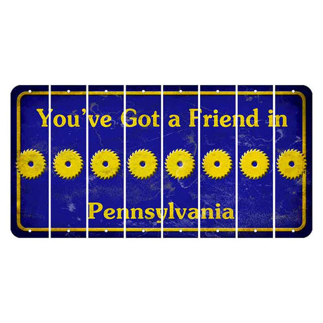 Pennsylvania Youve Got a Friend Cut License Plate Strips (Set of 8) Saw Blade