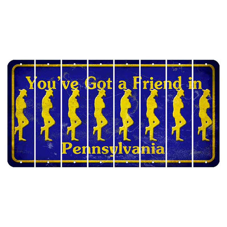 Pennsylvania Youve Got a Friend Cut License Plate Strips (Set of 8) Cowboy - Leaning