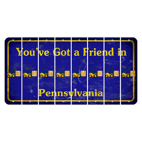 Pennsylvania Youve Got a Friend Cut License Plate Strips (Set of 8) Forklift