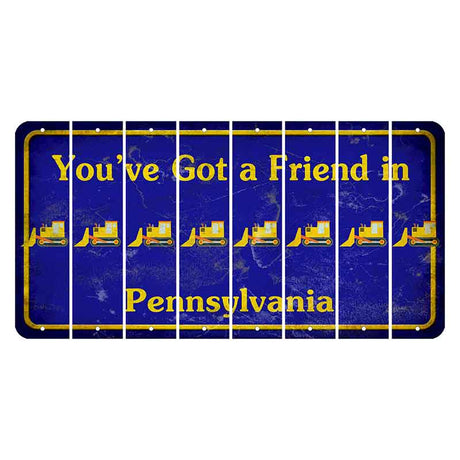 Pennsylvania Youve Got a Friend Cut License Plate Strips (Set of 8) Dozer