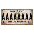 Puerto Rico White Isla Del Encanto Cut License Plate Strips (Set of 8) A