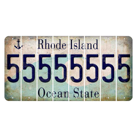 Rhode Island Wave Cut License Plate Strips (Set of 8) 5