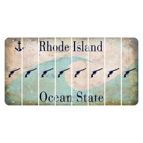 Rhode Island Wave Cut License Plate Strips (Set of 8) Revolver