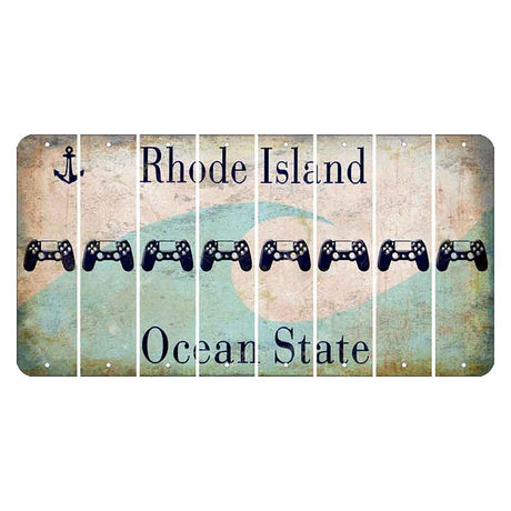 Rhode Island Wave Cut License Plate Strips (Set of 8) PS Controller