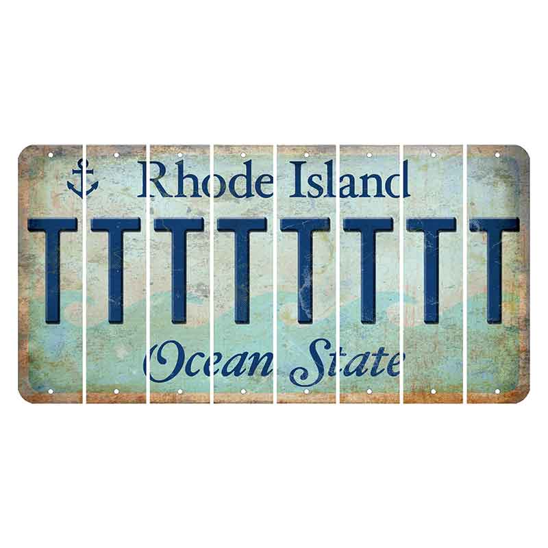 Rhode Island Ocean Cut License Plate Strips (Set of 8) T