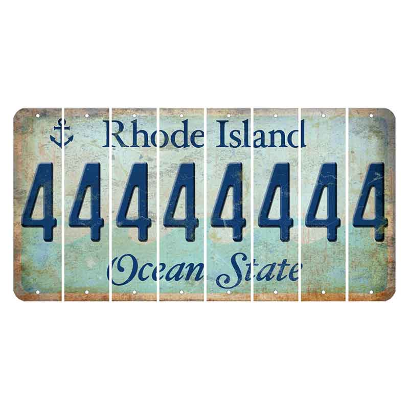 Rhode Island Ocean Cut License Plate Strips (Set of 8) 4