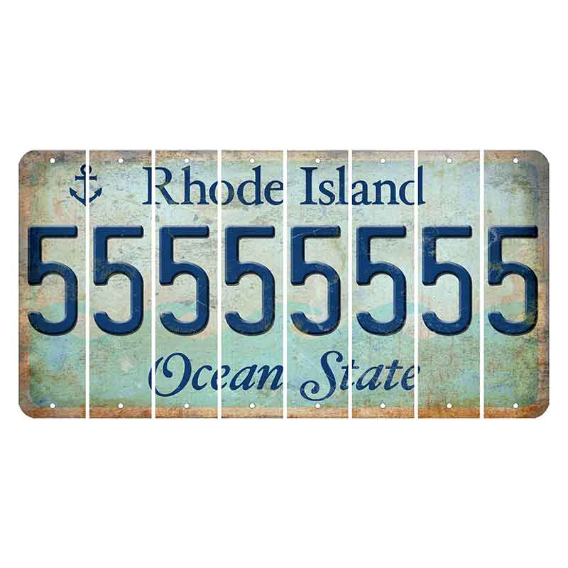 Rhode Island Ocean Cut License Plate Strips (Set of 8) 5