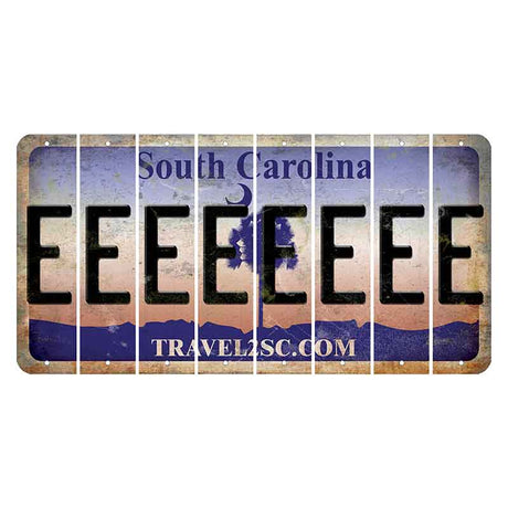 South Carolina Travel2SC Cut License Plate Strips (Set of 8) E