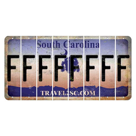 South Carolina Travel2SC Cut License Plate Strips (Set of 8) F