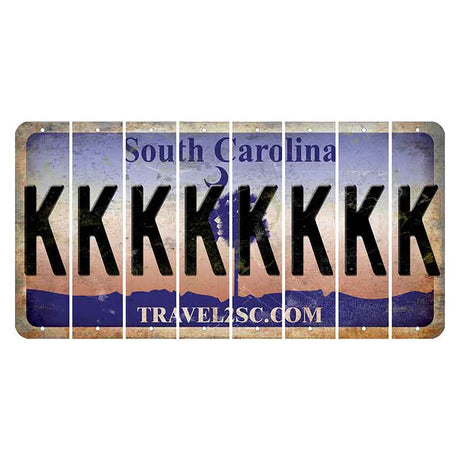 South Carolina Travel2SC Cut License Plate Strips (Set of 8) K