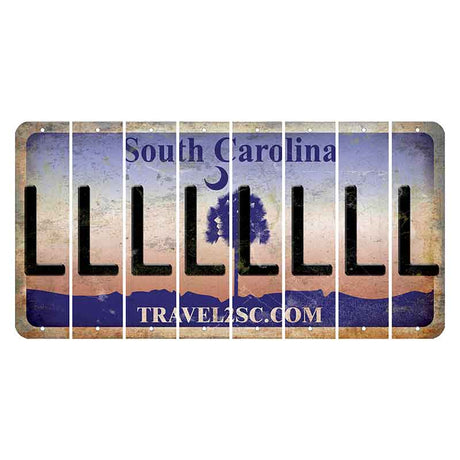 South Carolina Travel2SC Cut License Plate Strips (Set of 8) L