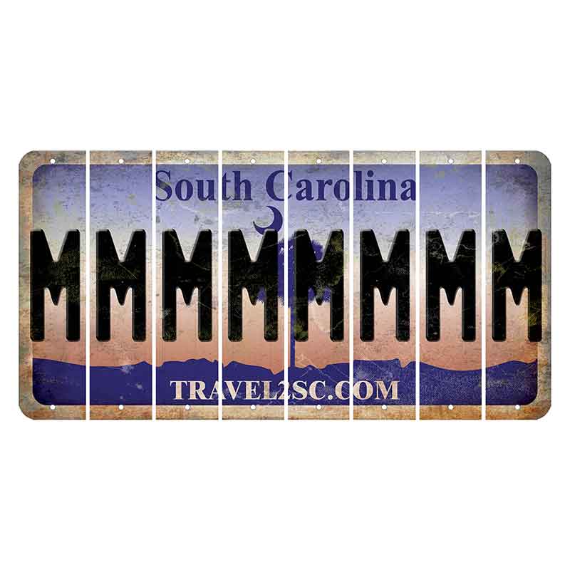 South Carolina Travel2SC Cut License Plate Strips (Set of 8) M