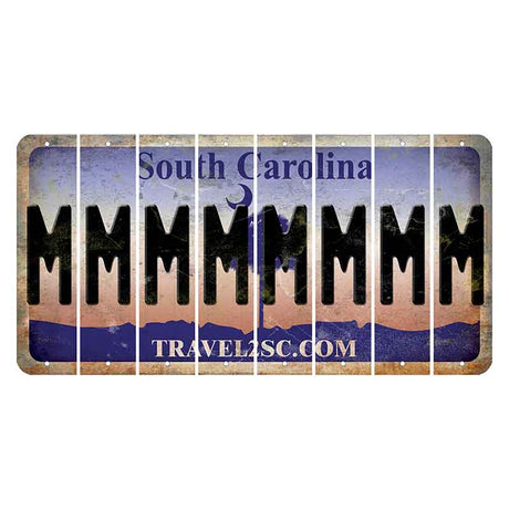 South Carolina Travel2SC Cut License Plate Strips (Set of 8) M