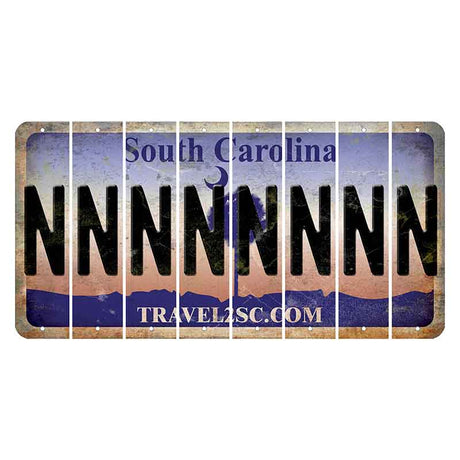 South Carolina Travel2SC Cut License Plate Strips (Set of 8) N