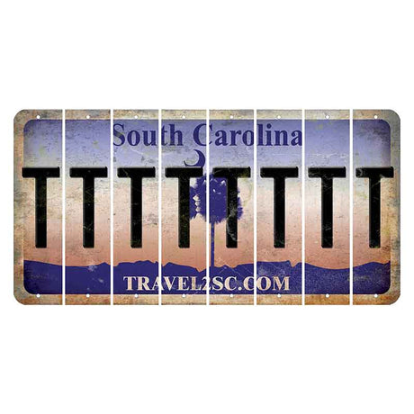 South Carolina Travel2SC Cut License Plate Strips (Set of 8) T