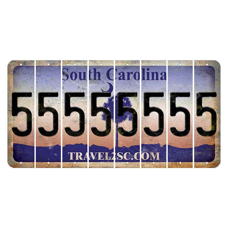 South Carolina Travel2SC Cut License Plate Strips (Set of 8) 5