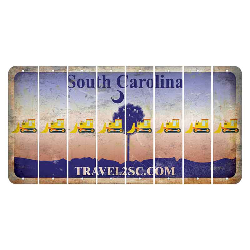 South Carolina Travel2SC Cut License Plate Strips (Set of 8) Dozer