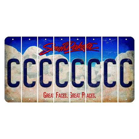 South Dakota Great Faces Great Places Cut License Plate Strips (Set of 8) C