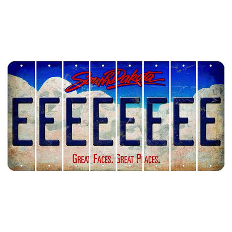 South Dakota Great Faces Great Places Cut License Plate Strips (Set of 8) E