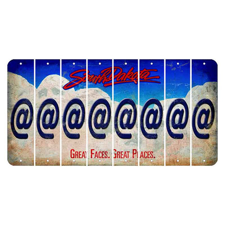 South Dakota Great Faces Great Places Cut License Plate Strips (Set of 8) At Sign