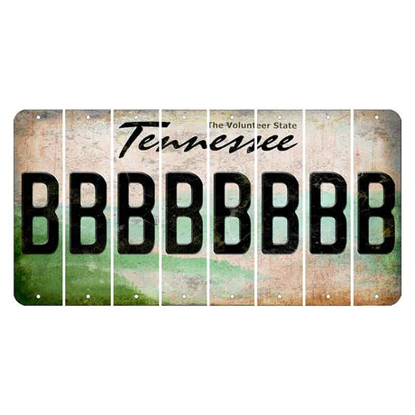 Tennessee Green Rolling Hills Cut License Plate Strips (Set of 8) B