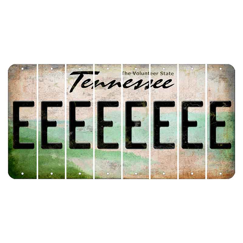 Tennessee Green Rolling Hills Cut License Plate Strips (Set of 8) E