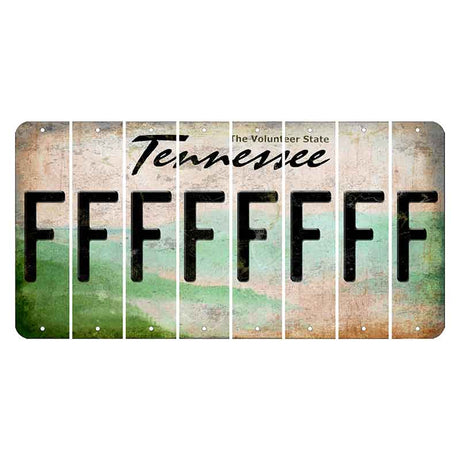 Tennessee Green Rolling Hills Cut License Plate Strips (Set of 8) F