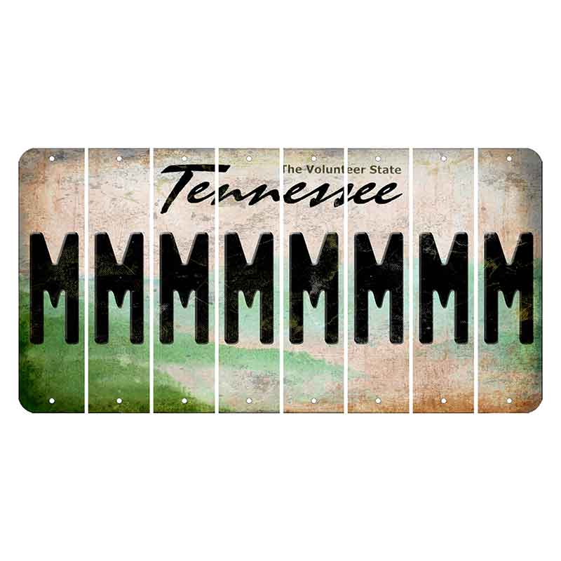 Tennessee Green Rolling Hills Cut License Plate Strips (Set of 8) M