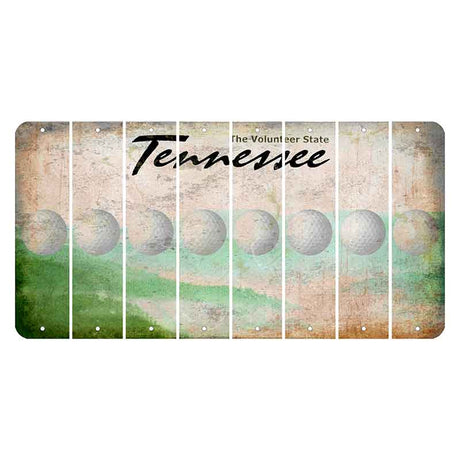 Tennessee Green Rolling Hills Cut License Plate Strips (Set of 8) Golfball