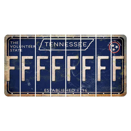 Tennessee Blue Cut License Plate Strips (Set of 8) F