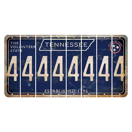 Tennessee Blue Cut License Plate Strips (Set of 8) 4