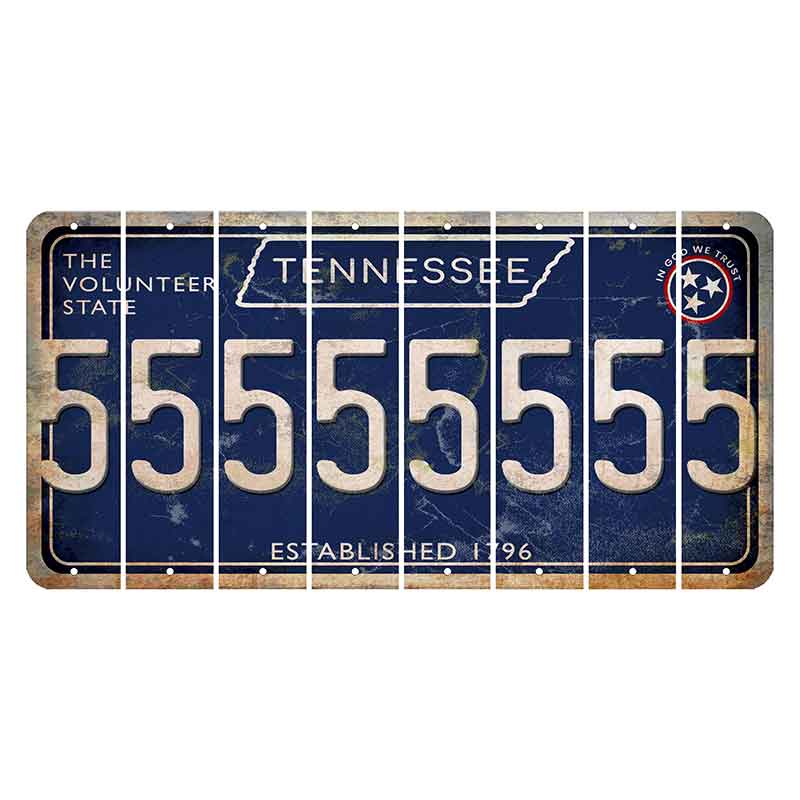 Tennessee Blue Cut License Plate Strips (Set of 8) 5