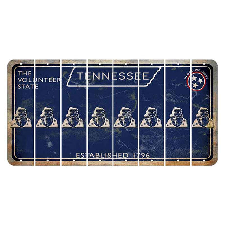 Tennessee Blue Cut License Plate Strips (Set of 8) Santa Claus