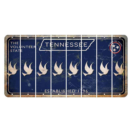 Tennessee Blue Cut License Plate Strips (Set of 8) Dove